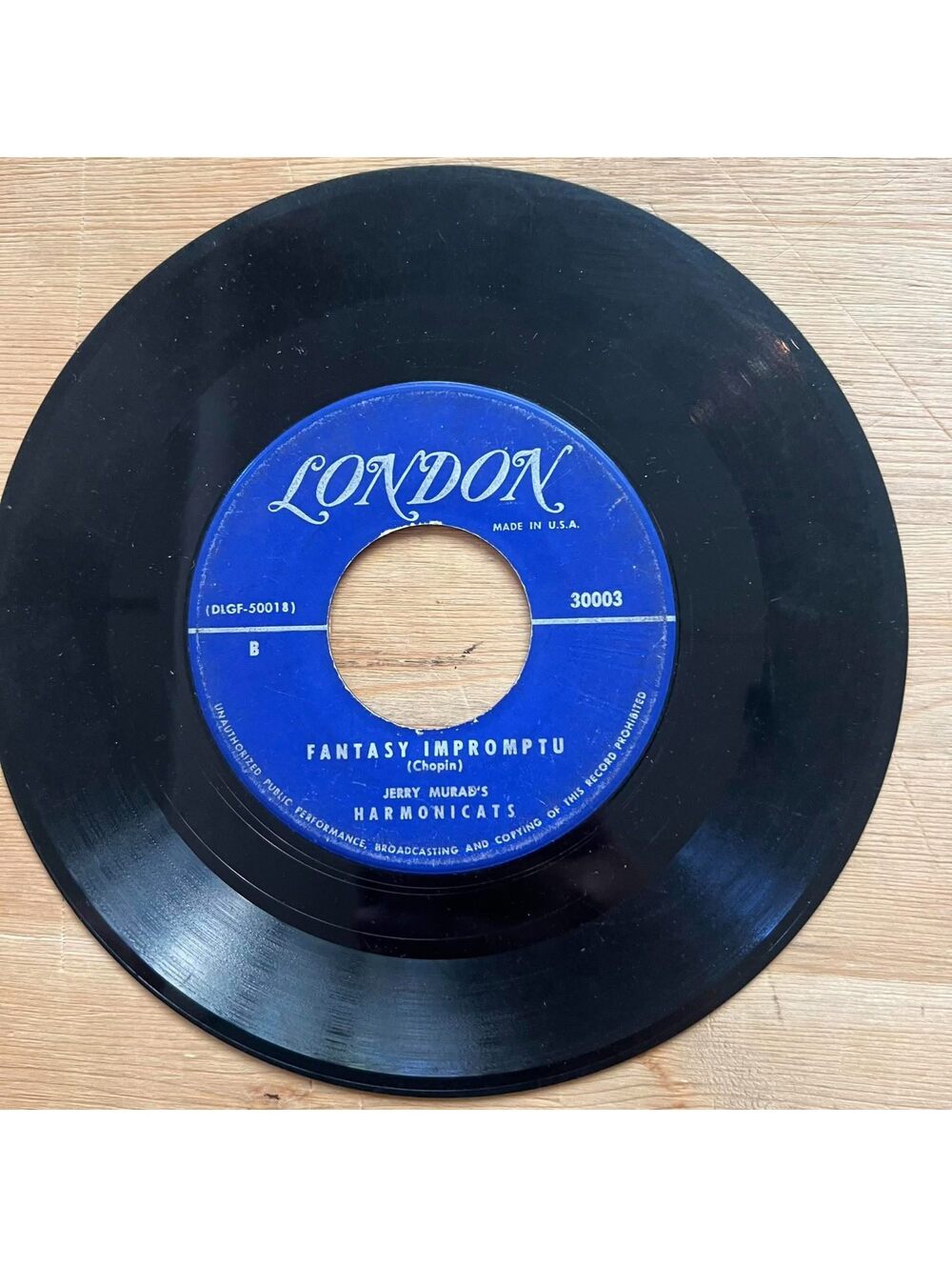 Jerry Murad's Harmonicats - Fantasy Impromptu/Peg O' My Heart 45rpm VG+ R12